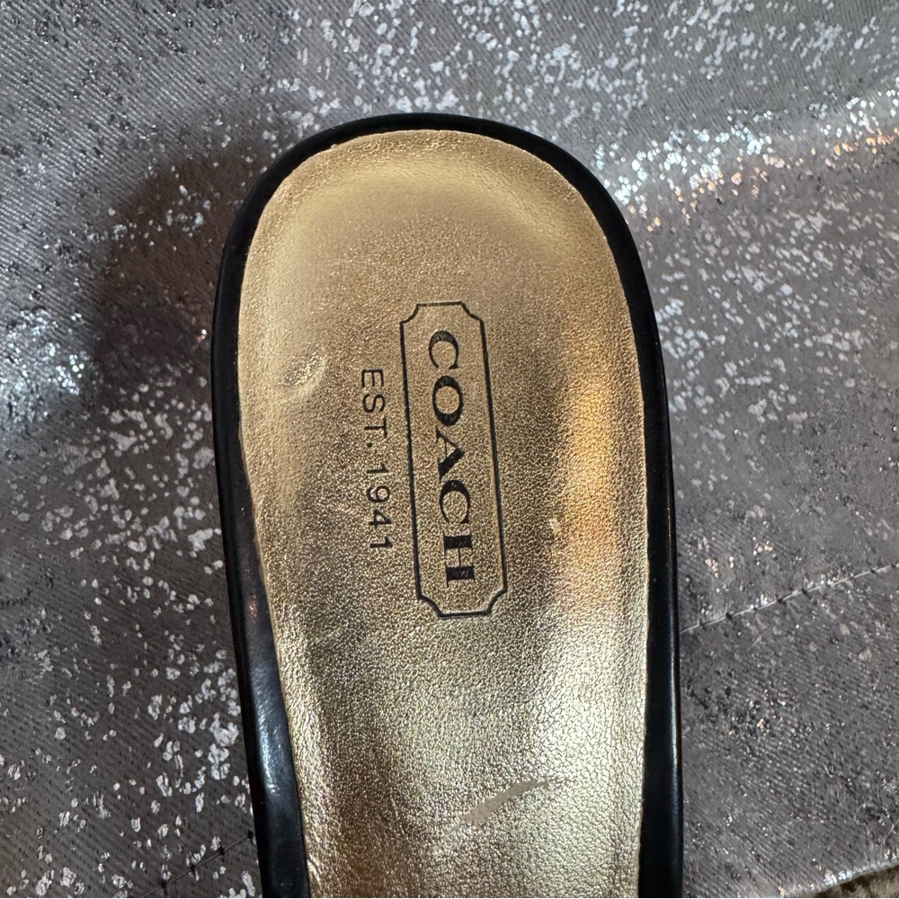 Vintage (2003-ish!) Coach Open Toe Coach logo high heel Slides - Picture 3 of 7